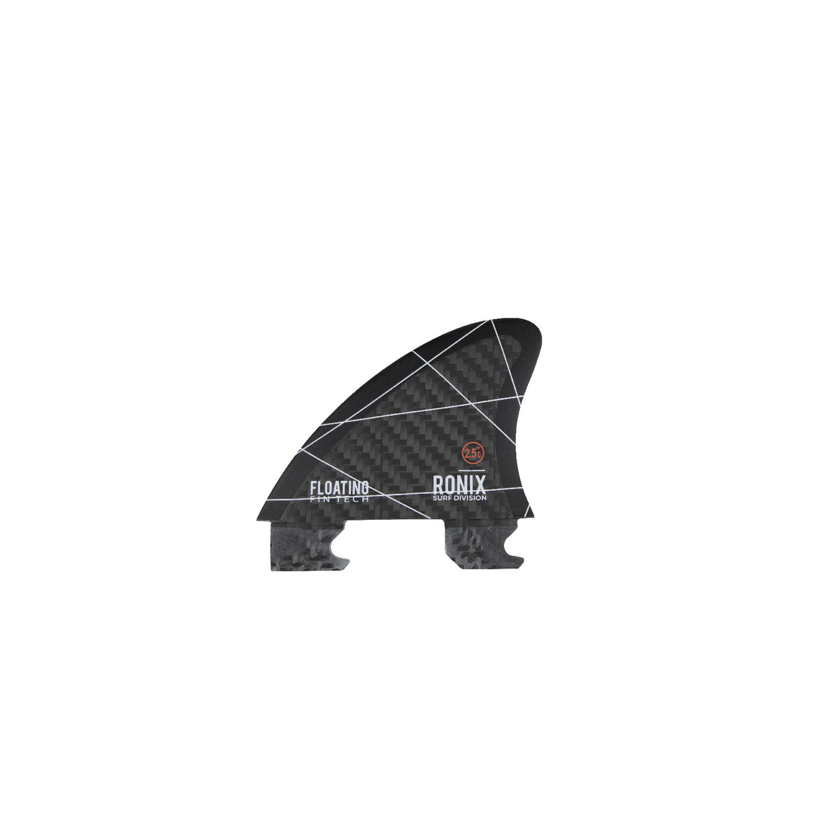 Ronix 2.5 in. - Floating Fin-S 2.0 - Blueprint - Center Surf Fin - Carbon