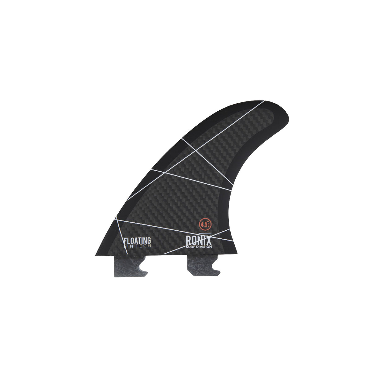 Ronix 4.5 in. - Floating Fin-S 2.0 - Blueprint - Center Surf Fin - Carbon