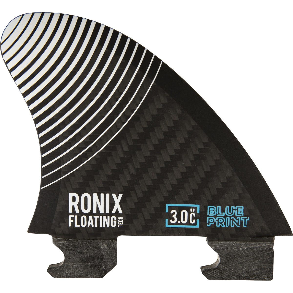 Ronix 3.0 in. - Floating Button - Blueprint - Center Surf Fin - Carbon