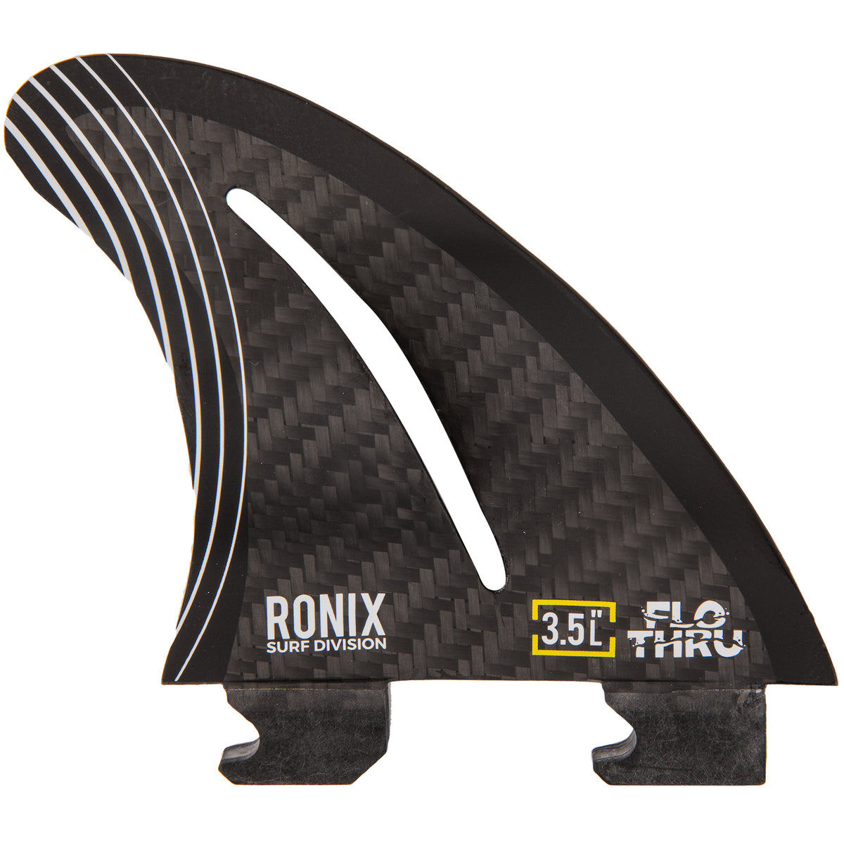 Ronix 3.5 in. - Fin-S 2.0 - Flo Thru - Left Surf Fin - Carbon