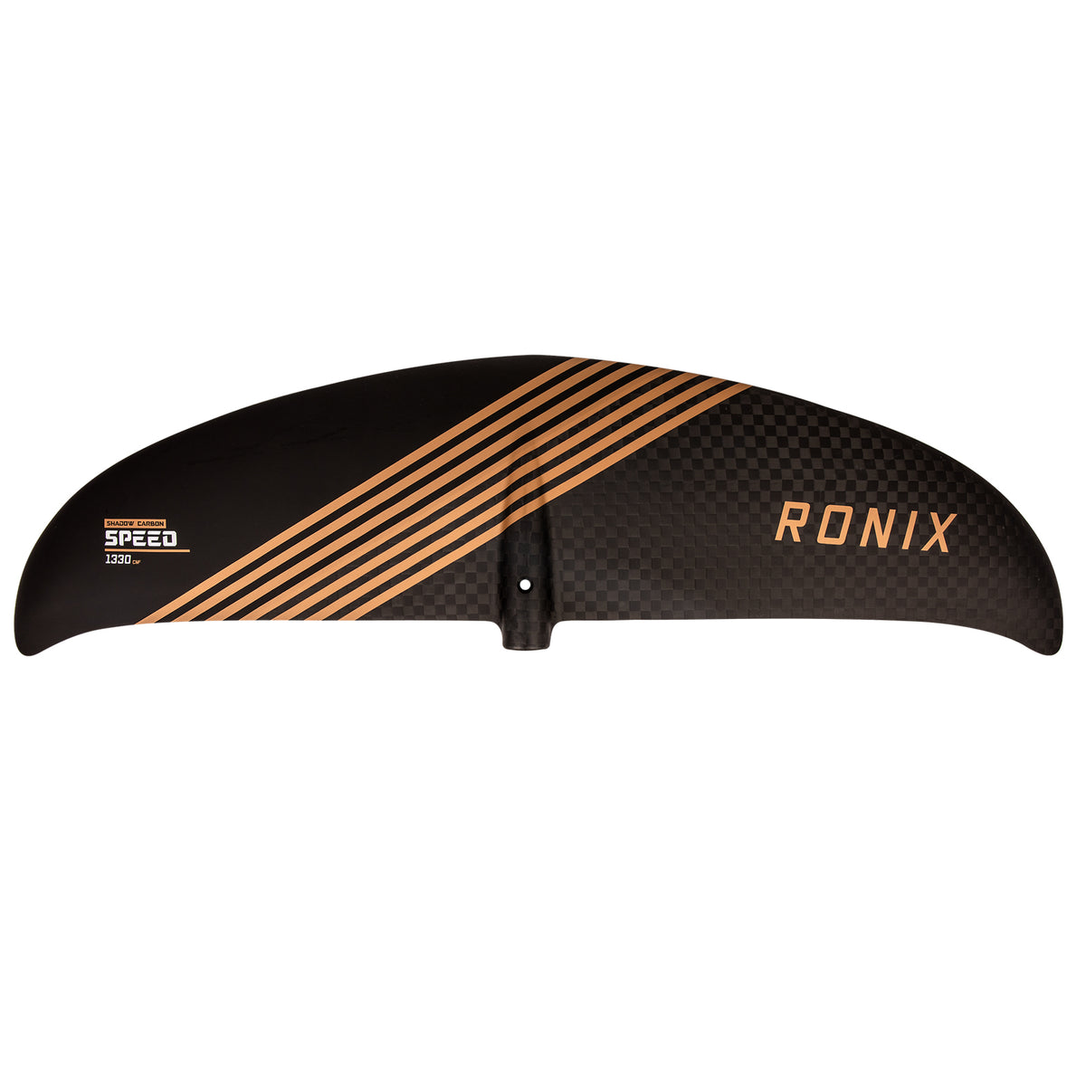 2025 Ronix Shadow Carbon   Speed Front Wing   Black / Gold   1330cm